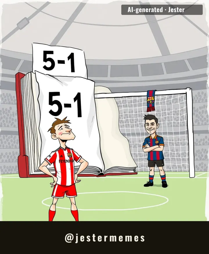 Feyenoord didn't lose a football match, they provided unpaid labour for a Barcelona promo video.