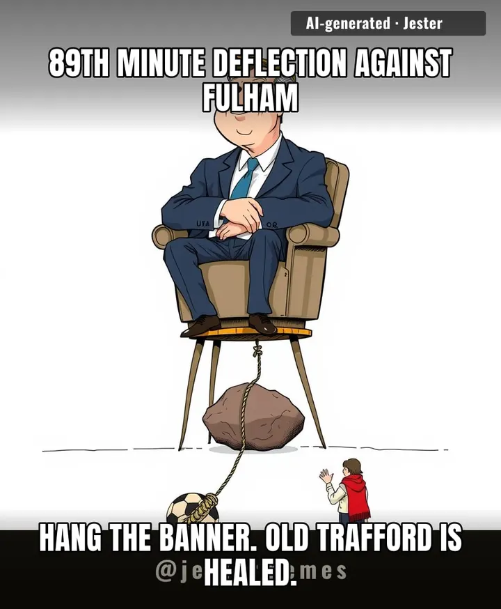 A deflected draw at Fulham and Carrick's job is safe till the international break. Beautiful sport.