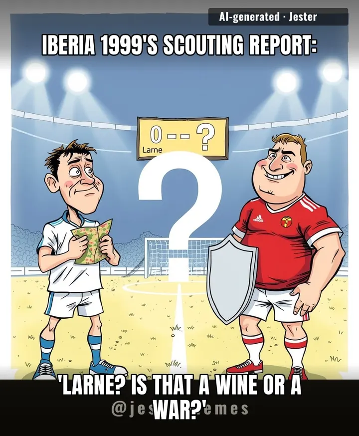 Larne's pre-match meal is a full English breakfast, Iberia's is a tapas spread—this is the Eurovision of football.
