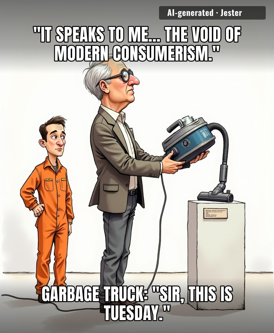 The art world just priced a Dyson at four grand, proving once again that the only difference between trash and art is who's holding the receipt.