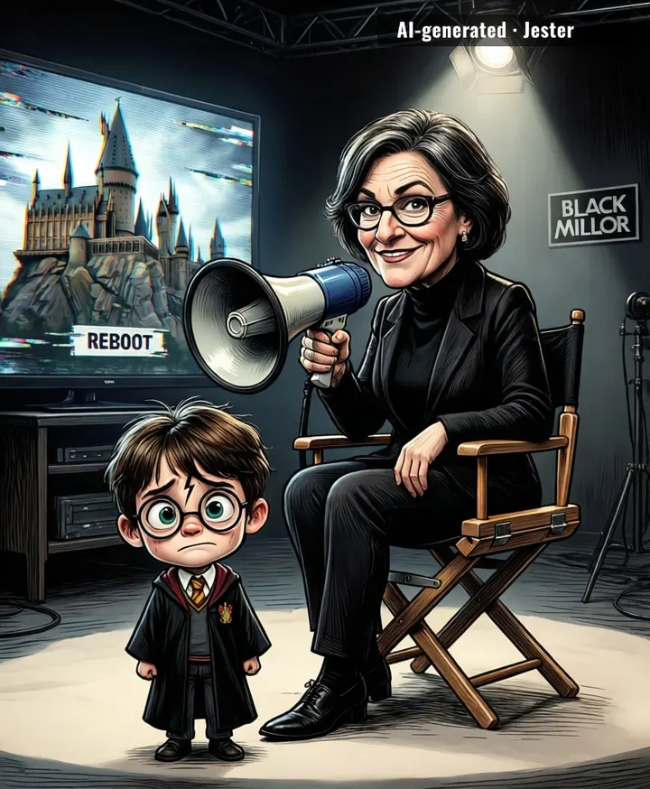 Nothing says 'I make dystopian TV' like mocking a franchise that already has its own dystopian fanbase.
