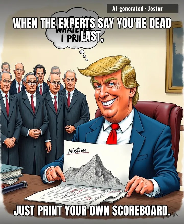 It's like a toddler giving himself a gold medal for not eating the crayons during nap time.