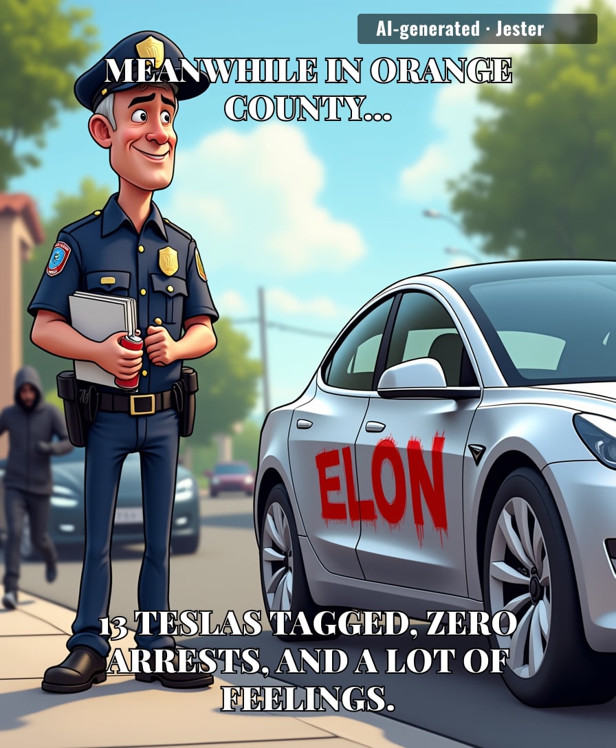 The only thing devaluing Teslas faster than a Musk tweet is a can of spray paint.