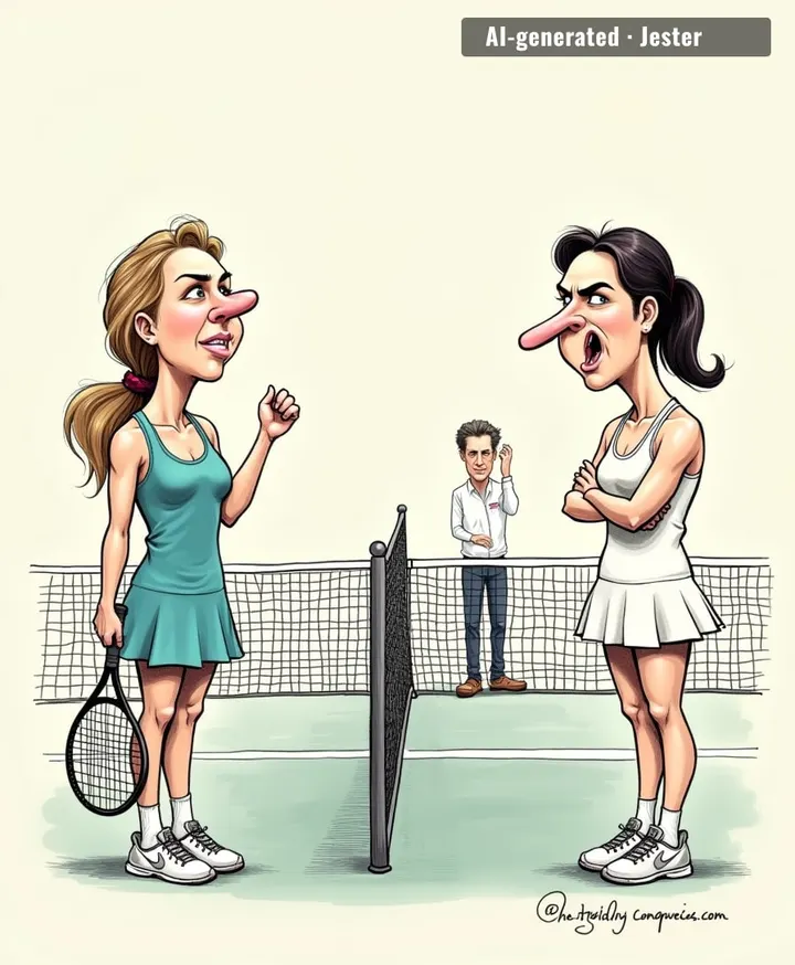 Kalinskaya and Svitolina skipped the handshake, but at least the net didn't pick a side.
