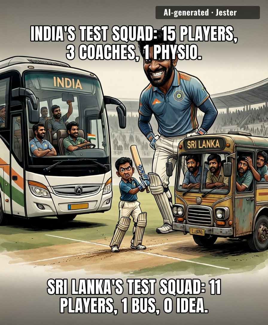 Sri Lanka's Test strategy is basically hoping India forgets they're playing.