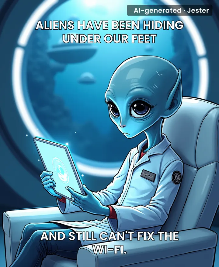 So the most advanced civilization on Earth has been under the ocean this whole time, and we're still waiting for them to figure out buffering.