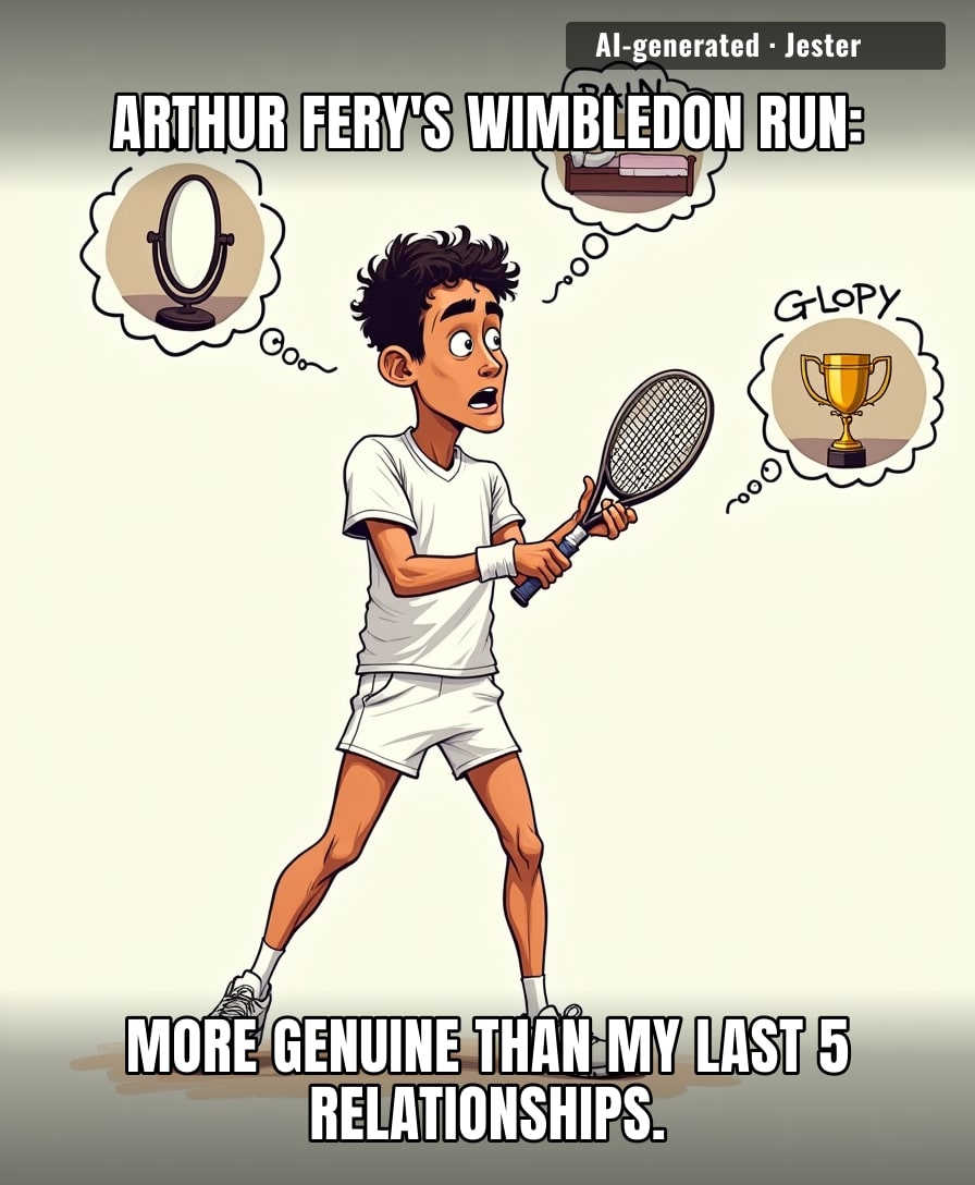 Doubt and pain just built a man who can actually hold a racket, meanwhile I've built a collection of therapy bills and a group chat that ghosts me.