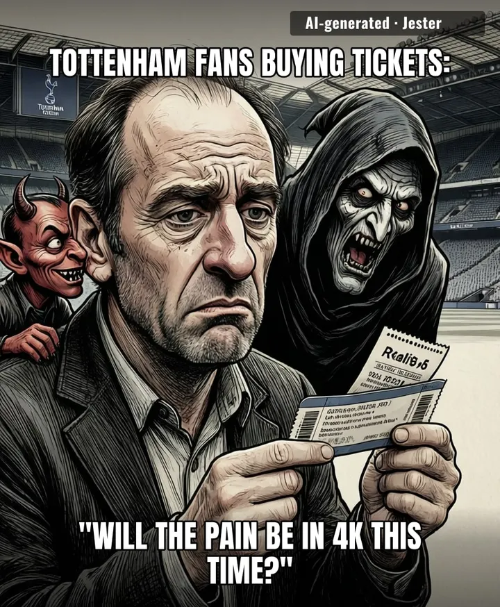 Tottenham's ticket office should come with a disclaimer: 'May cause acute disappointment, chronic hope, and a refund policy that's as reliable as our defense.'