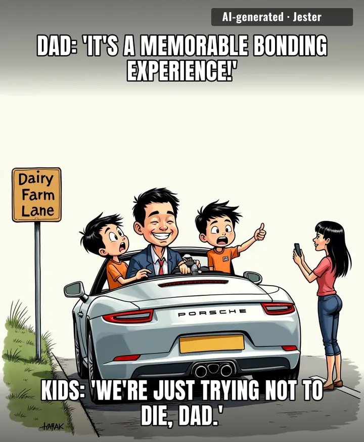 When your idea of quality time is a real-life episode of 'Jackass' with your own kids.