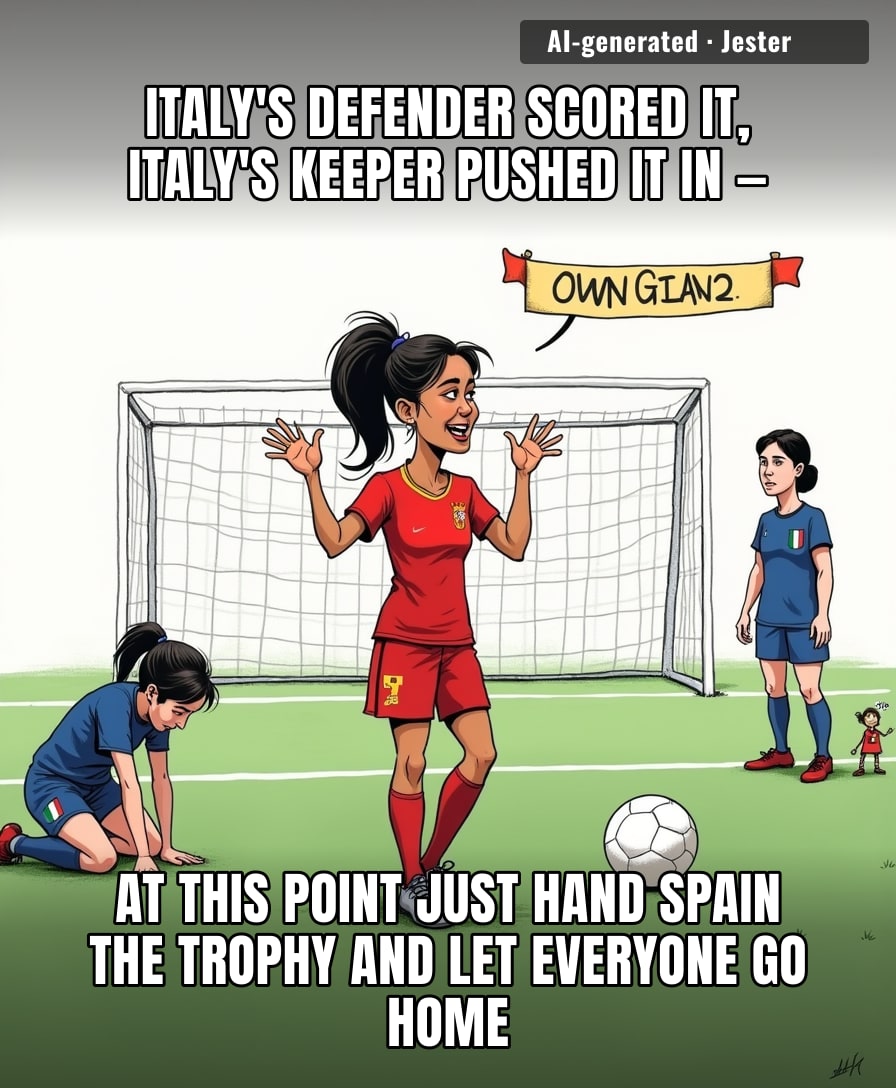 italy's best defender was their own keeper.