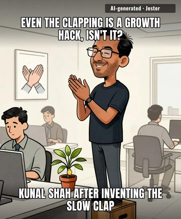 the post is clapping for itself.