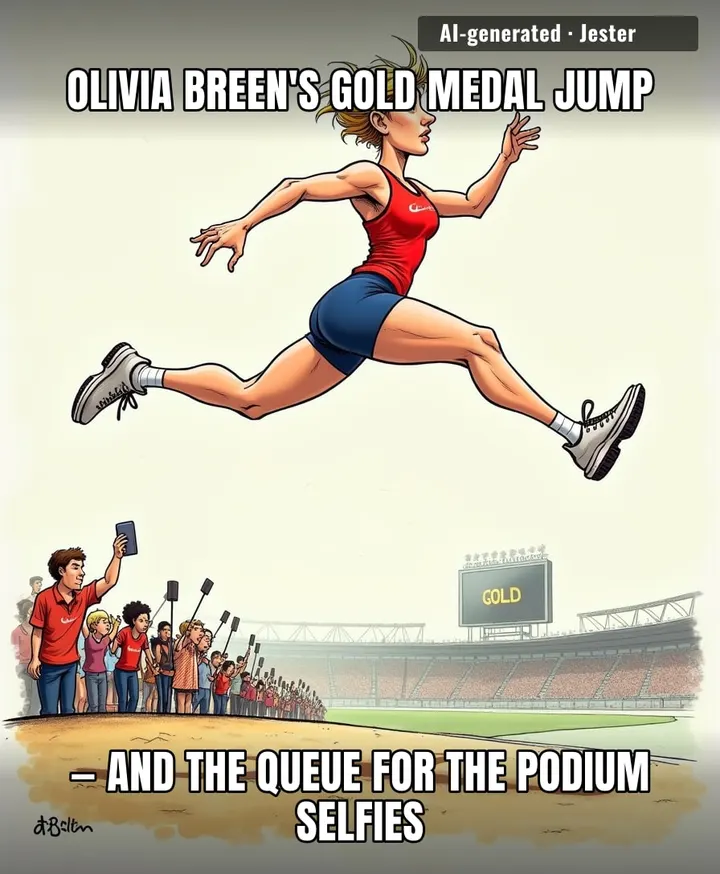 Somewhere, a high jumper is watching Olivia Breen's gold and realizing their 'personal best' is just a participation trophy with extra steps.