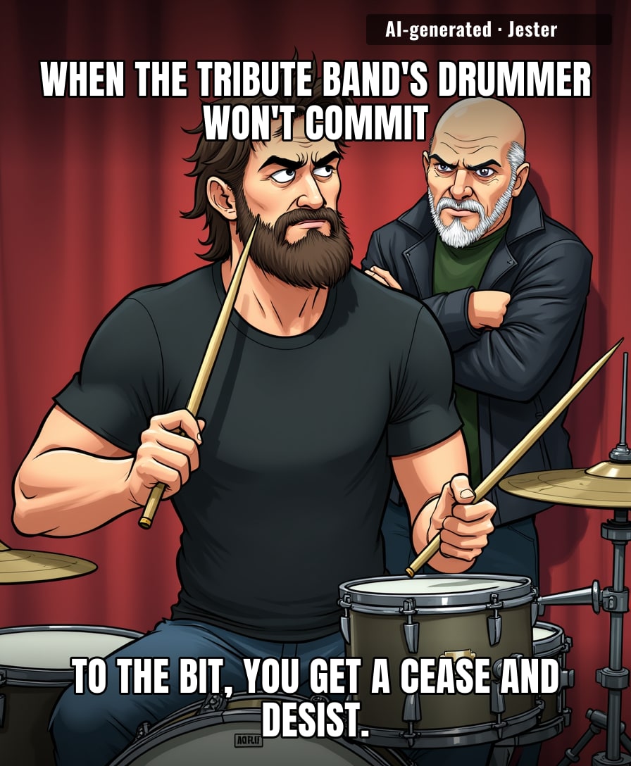 The band is basically DMing him 'bro, it's just one arm, I did it for the art' while he's out here Googling 'how to fake a car accident.'