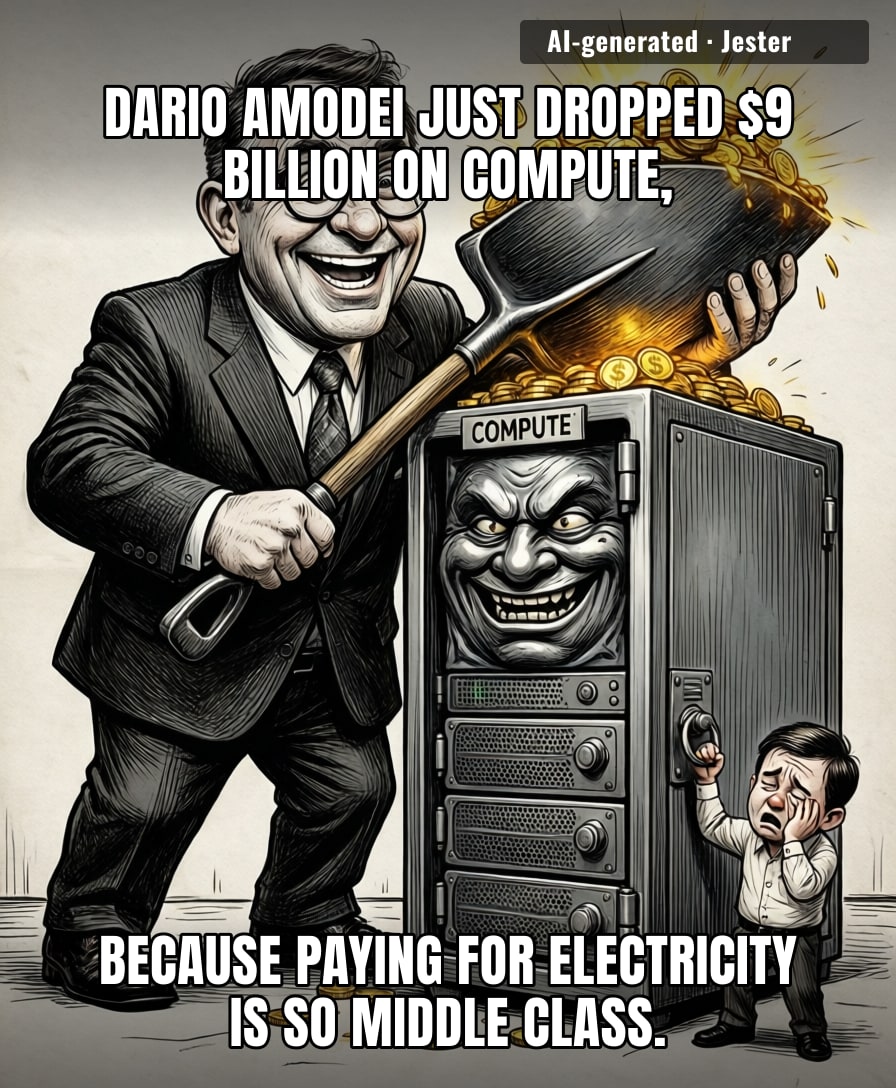 Anthropic blowing $9 billion on a computing deal is the corporate equivalent of buying a gold-plated treadmill to train for a race that hasn't been invented yet.