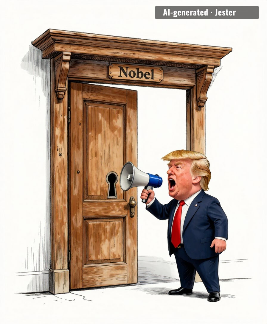 He's trying to negotiate his way into the Nobel Peace Prize with the same tactics he used on the Apprentice boardroom.