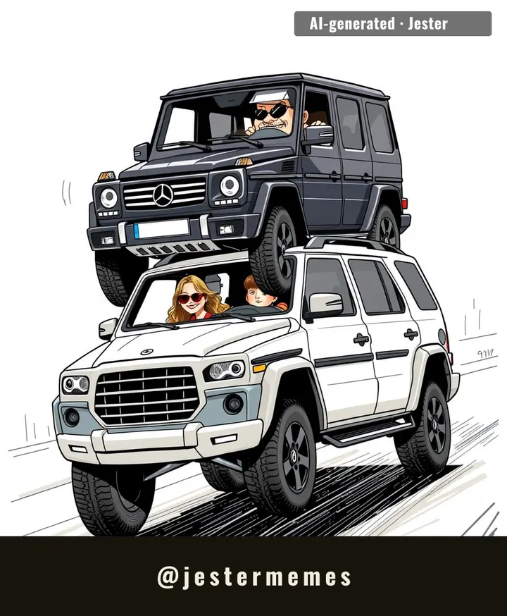 new Mercedes feature: the car doubles as a speed bump