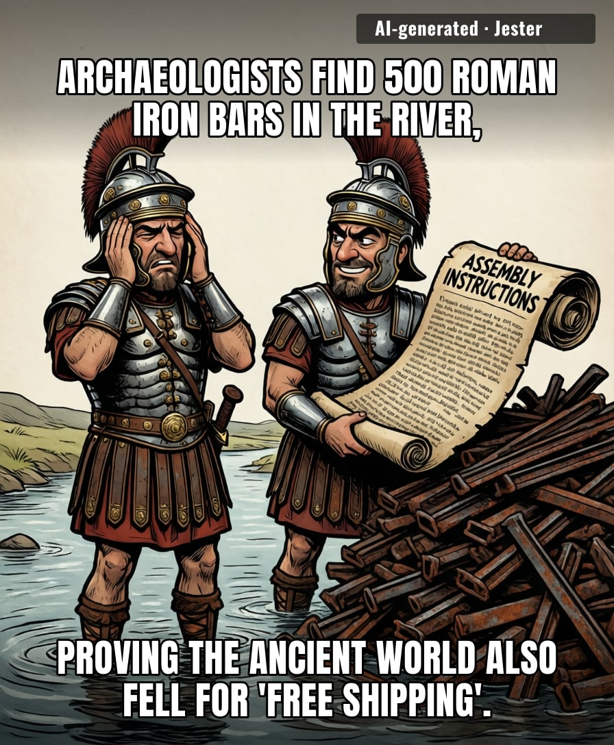 History's version of a guy ordering a home gym set off Facebook Marketplace and deciding to just dump it in the lake instead of lugging it up the stairs.
