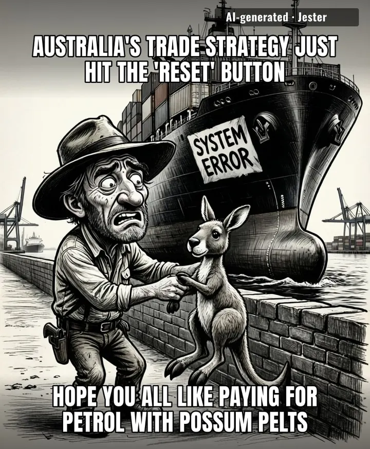 The global trade system is so thoroughly cooked we're about one missed shipment away from trading our remaining dignity for a crate of canned beans.
