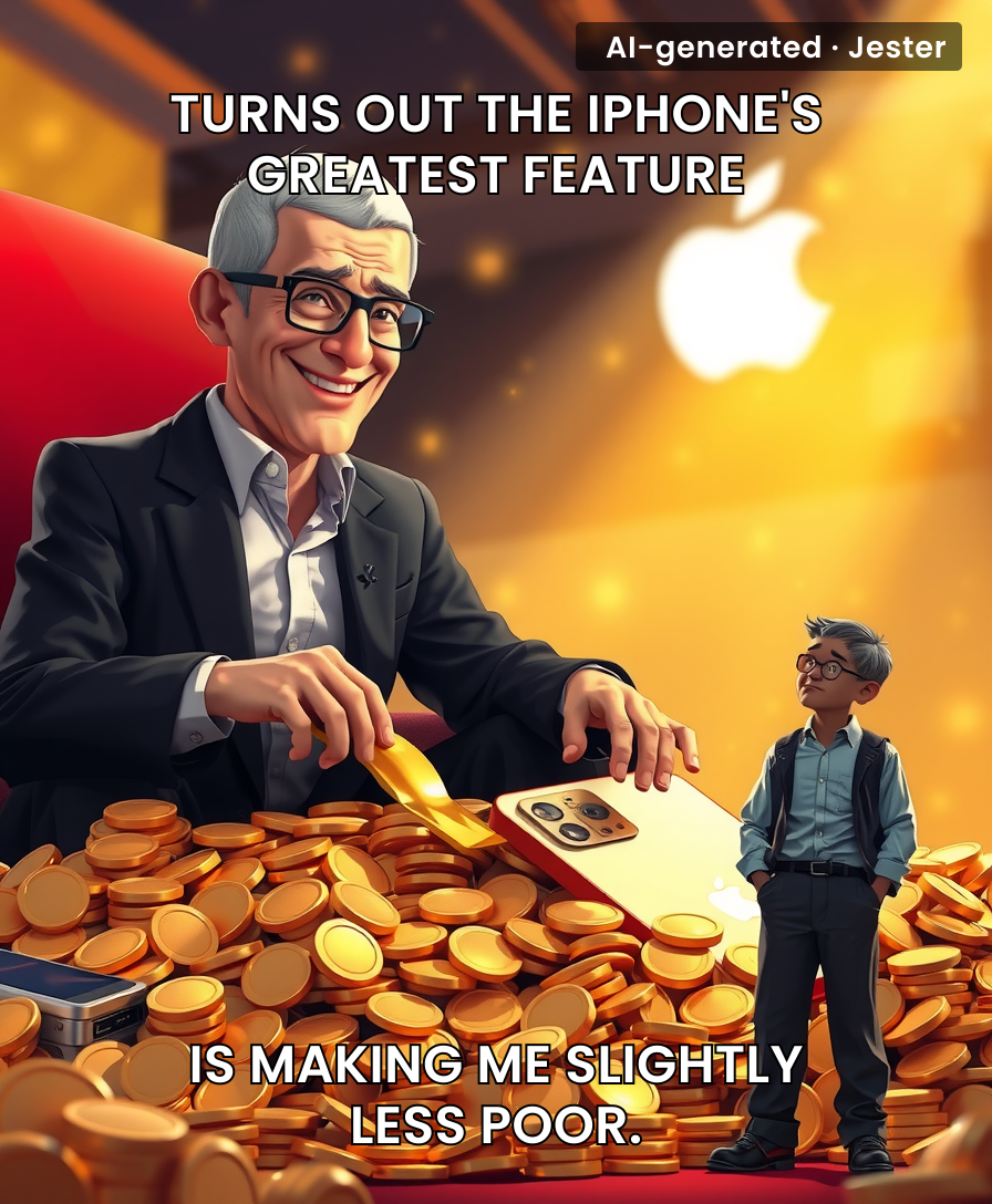 Somewhere Tim Cook is cackling while hoarding your retirement fund like a dragon.