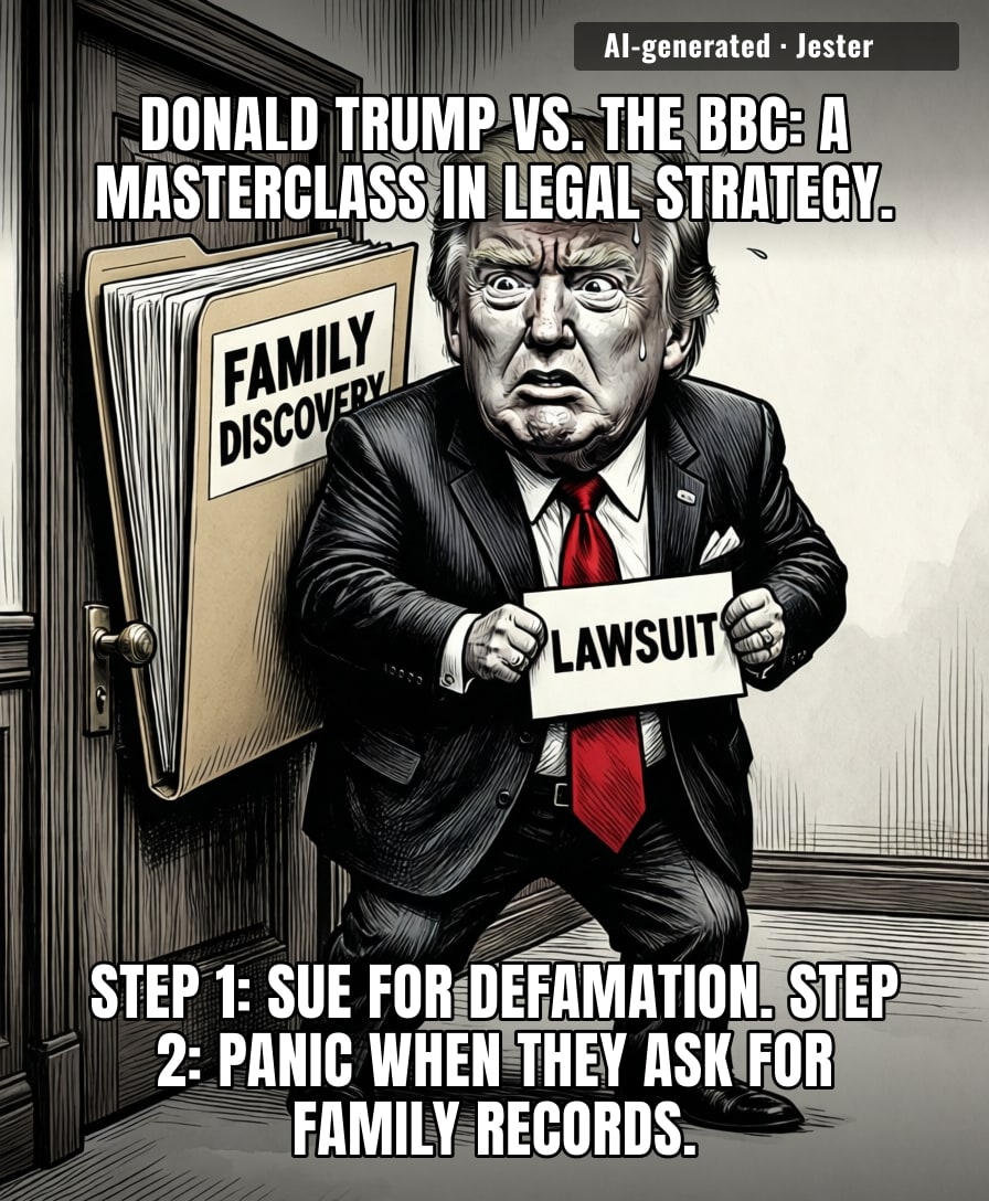 It is truly brave to sue an international news organisation for defamation, only to realize the legal discovery process will actually require your children to stop being 'private citizens' and start being witnesses.