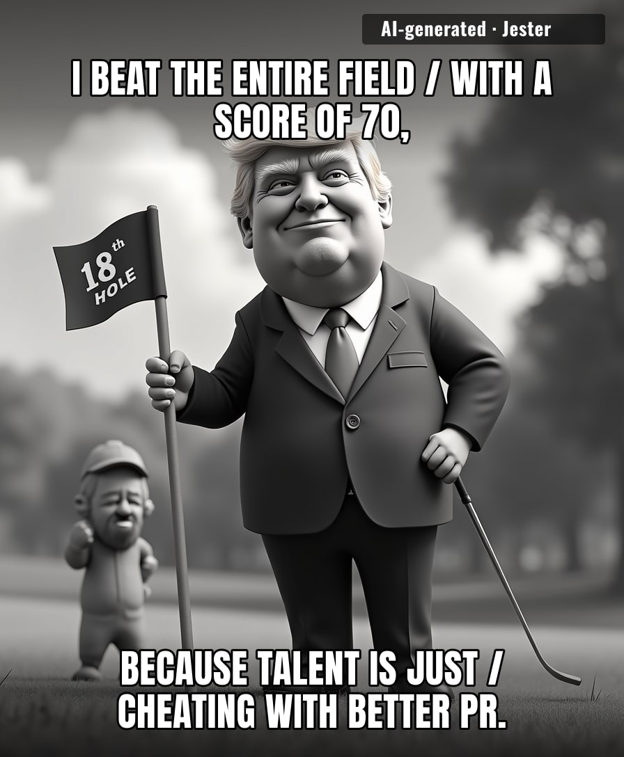 Somewhere in the world, an actual pro golfer is staring at their career highlights and wondering why they spent years learning to putt instead of just learning how to lie.