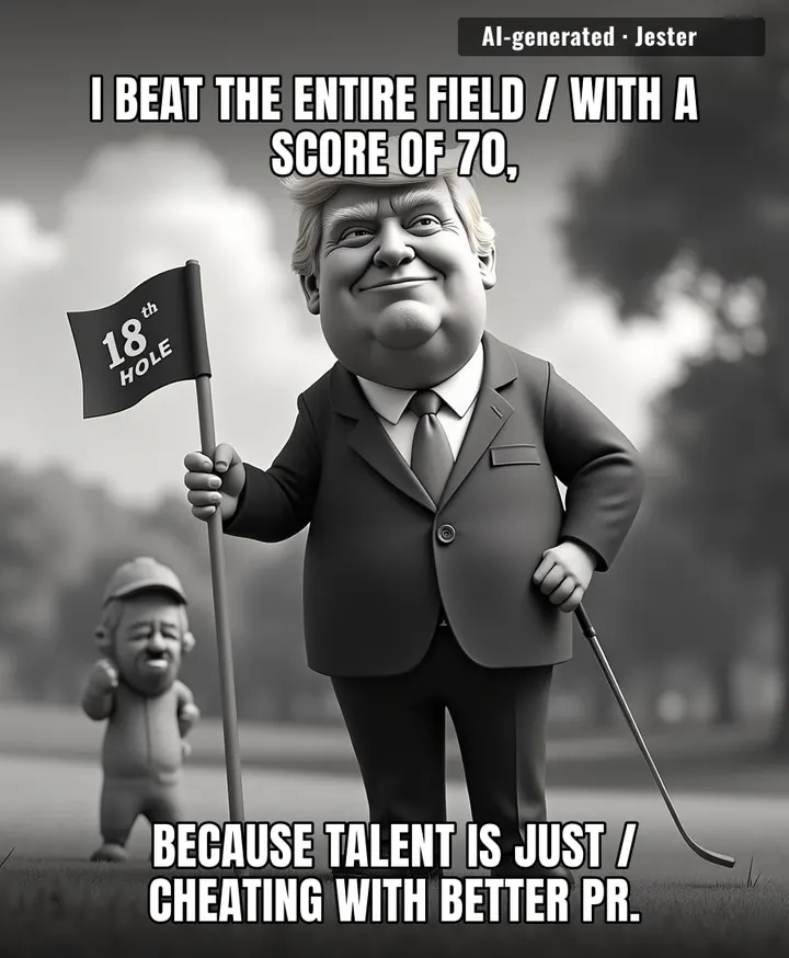 Somewhere in the world, an actual pro golfer is staring at their career highlights and wondering why they spent years learning to putt instead of just learning how to lie.