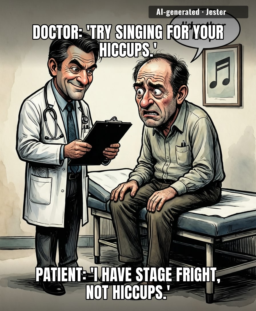 Finally, a cure for the one condition worse than constant burping: having to sing in front of people.