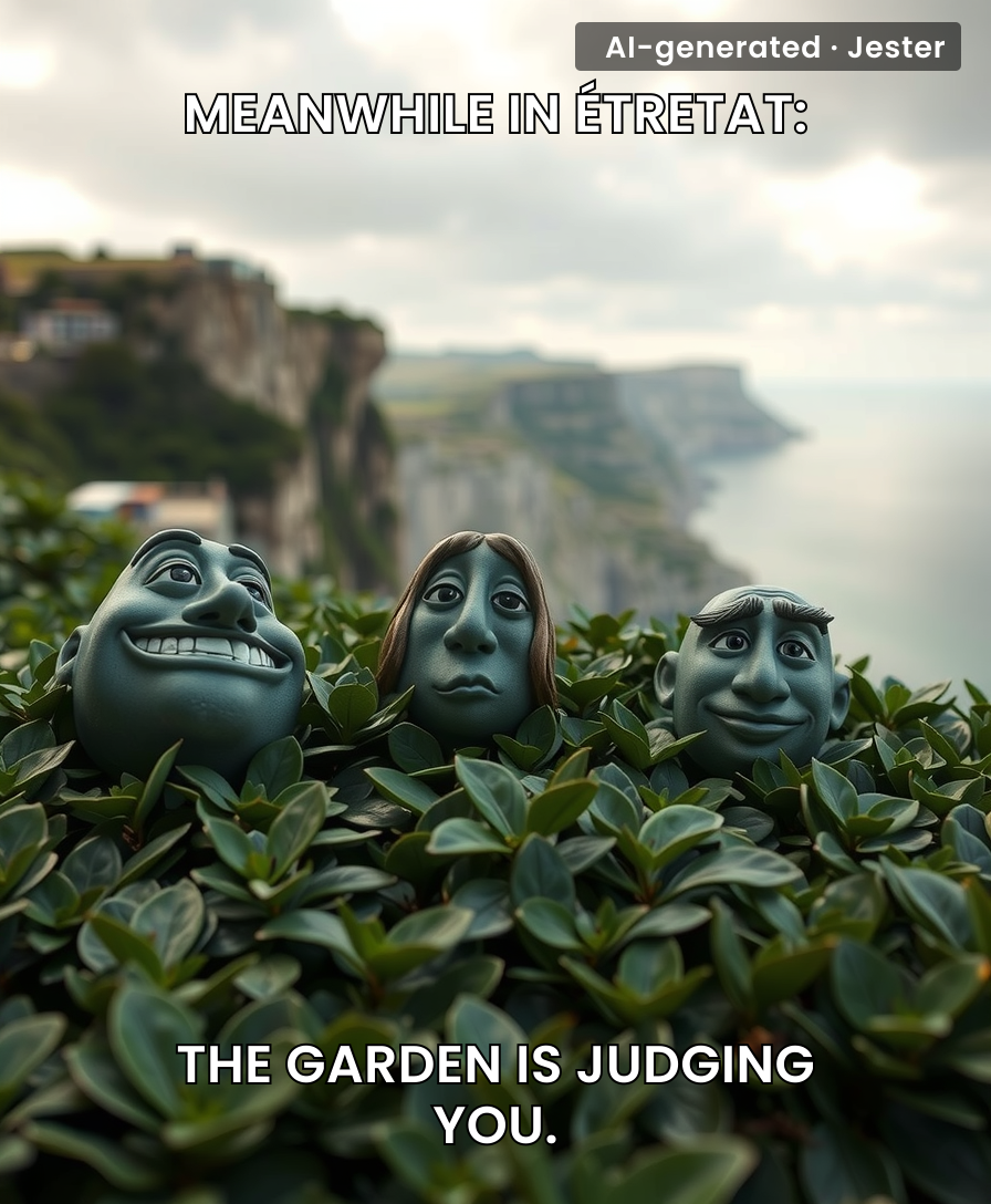 Only the French would install a garden that passive-aggressively judges your life choices.