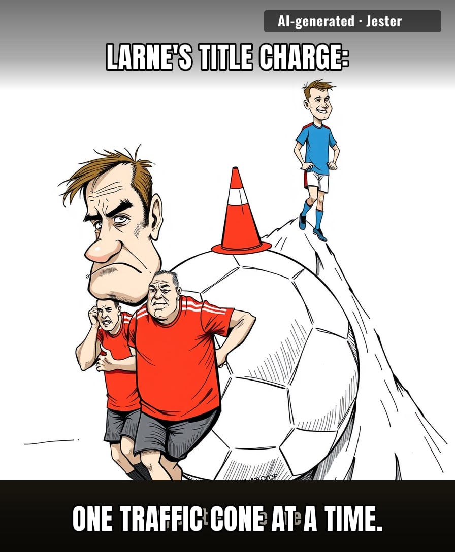 Bangor players Googling 'Larne' mid-match and finding a ferry timetable.