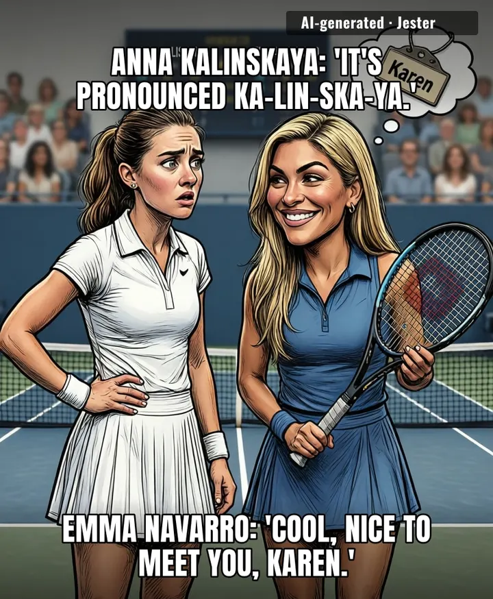 Navarro didn't just win the match, she won the pronunciation war by forfeit.
