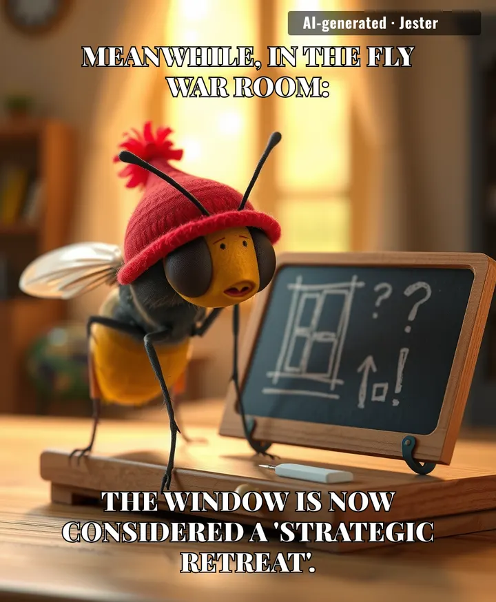 Flies have formed a committee to investigate whether they're just stupid or passionately committed to that one window.