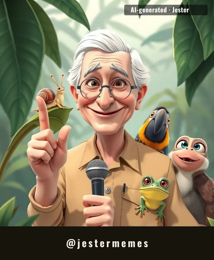 Seventy years in, and he still makes a snail more dramatic than most action movies.