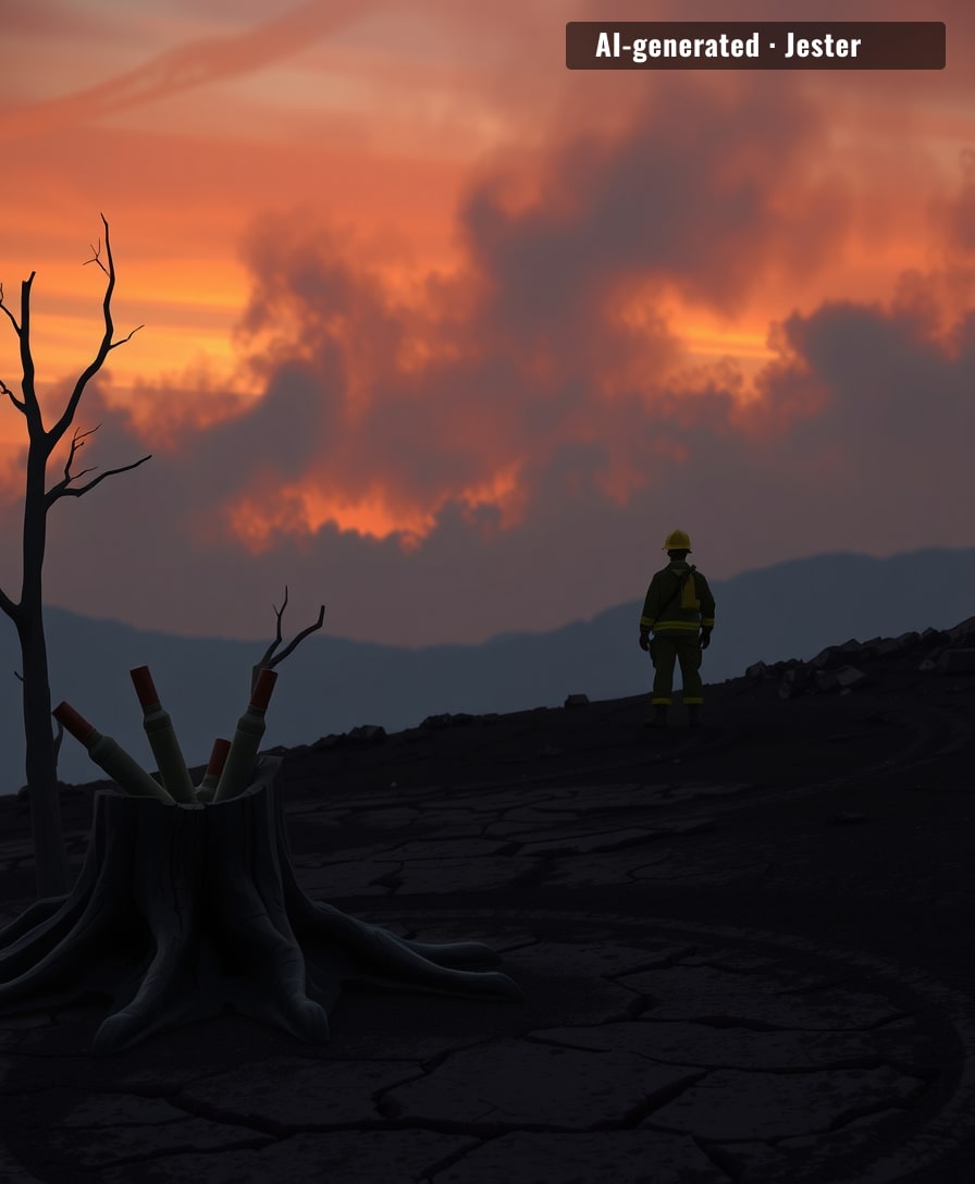 The earth keeps its own ledger, and fire is a brutal accountant.