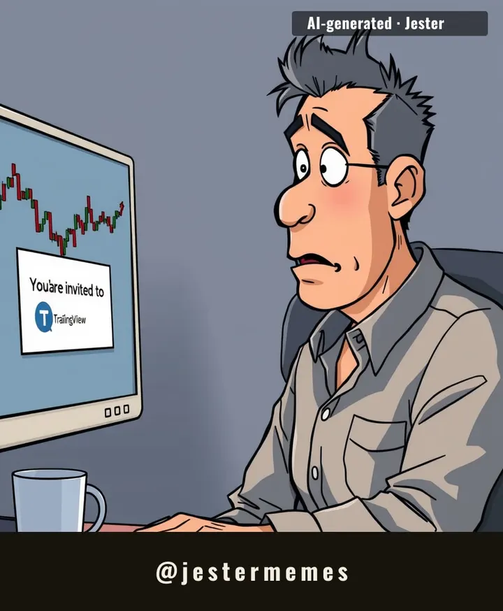 The trading platform's invite arrives as markets tumble, a bitter irony for investors.