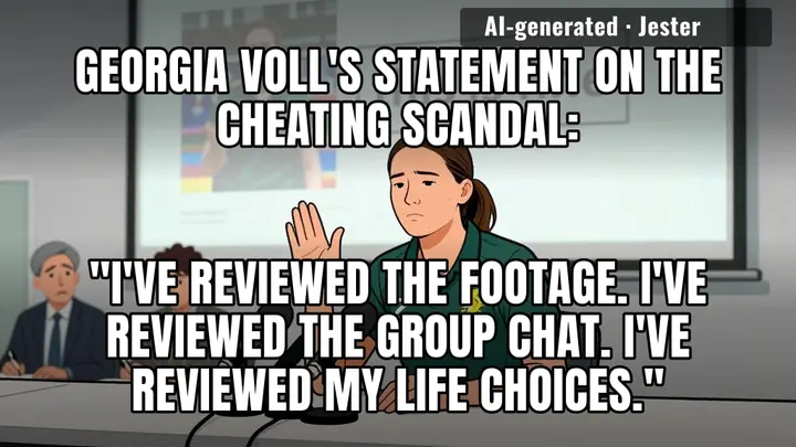 the only thing she's actually cheating on is her own press conference