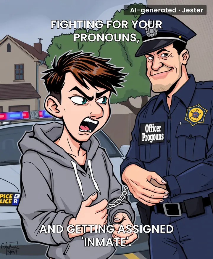 The fastest way to get a new identity is to argue with a cop about the old one.