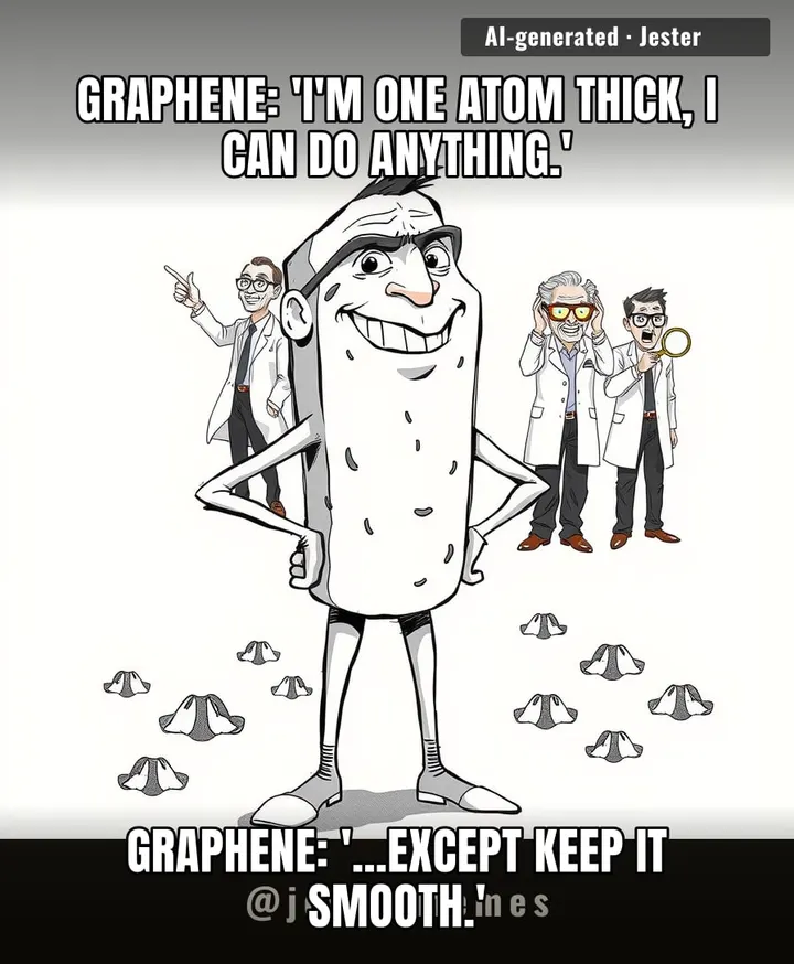 Scientists discover wrinkles make graphene work better. My forehead has been making that discovery for years.