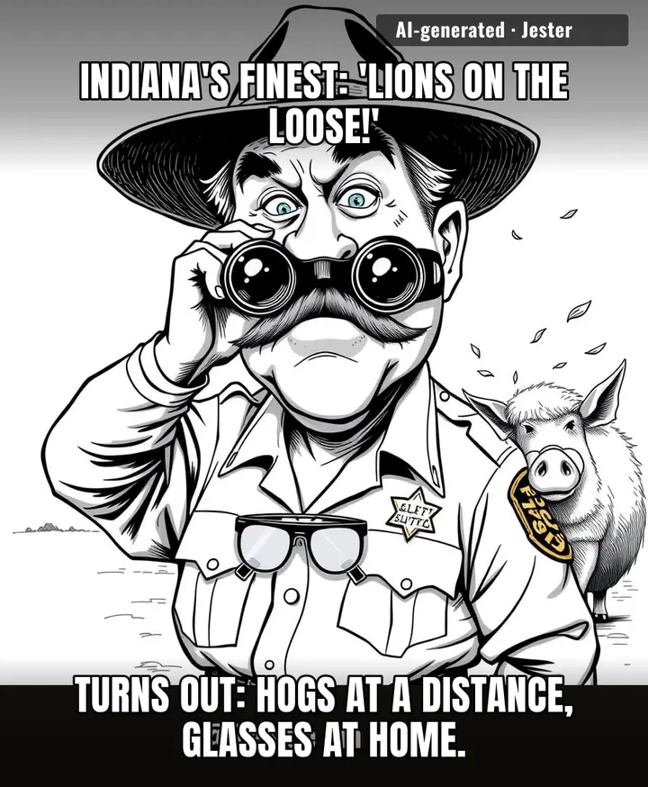 Indiana cops need to upgrade from donuts to eyeglasses.