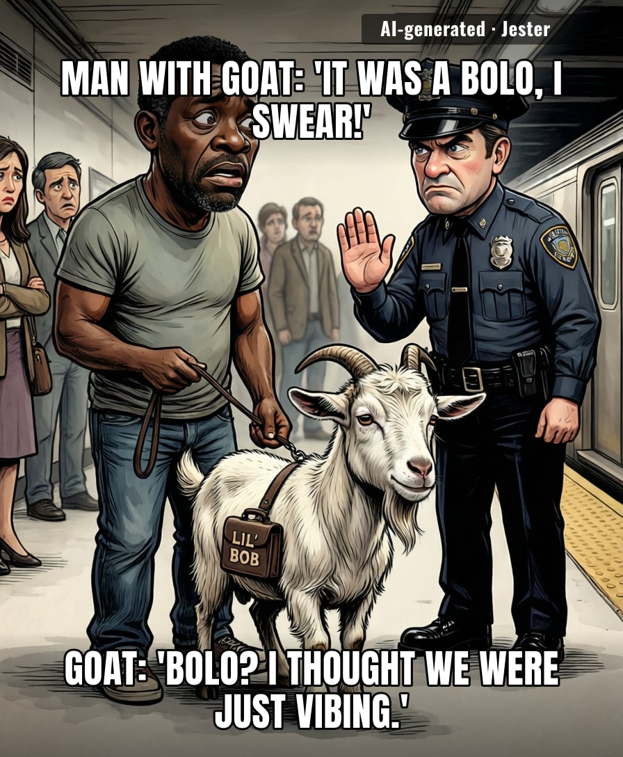 Only in DC can you get detained for a BOLO while your goat catches more stares than a senator.