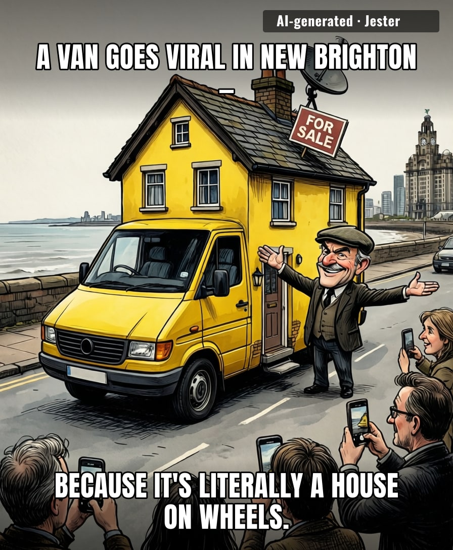 The only thing more viral than the van is the owner's landlord trying to charge them rent for living in it.