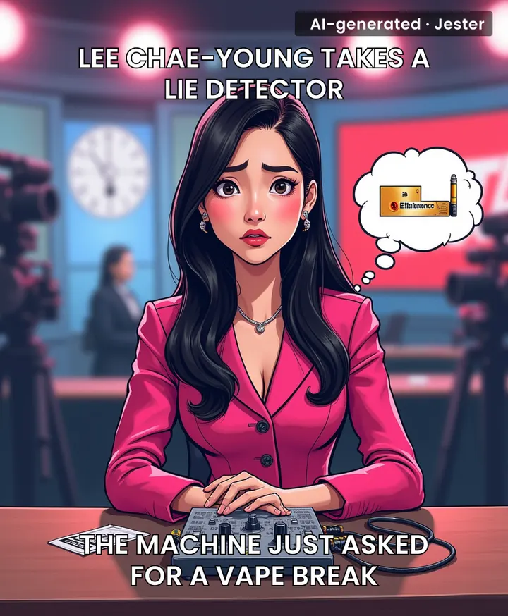 Somehow the polygraph test got more airtime than her actual comeback — classic K-pop PR theater.