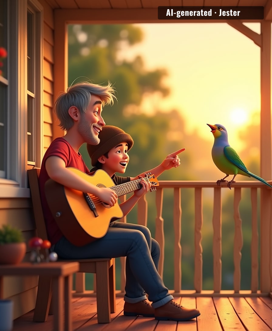 Turns out, the only thing more colorful than the Eastern Rosella is the bond between this father and son.