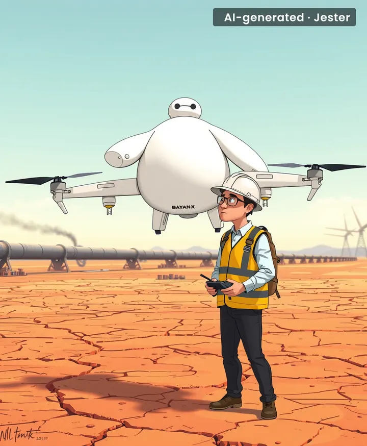 Baymax's first job out of med school: pipeline surveillance. Healthcare is truly dead.