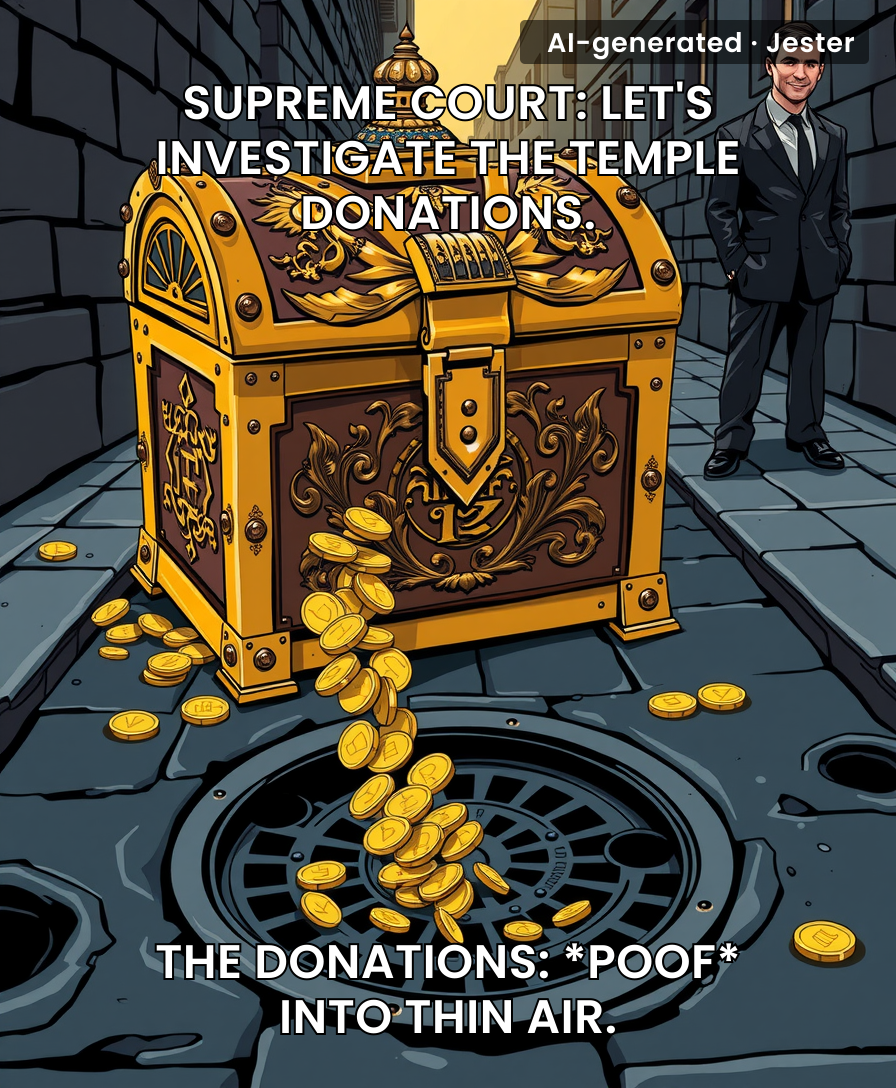 It’s truly a special kind of devotion when the only thing disappearing faster than the evidence is the money itself.