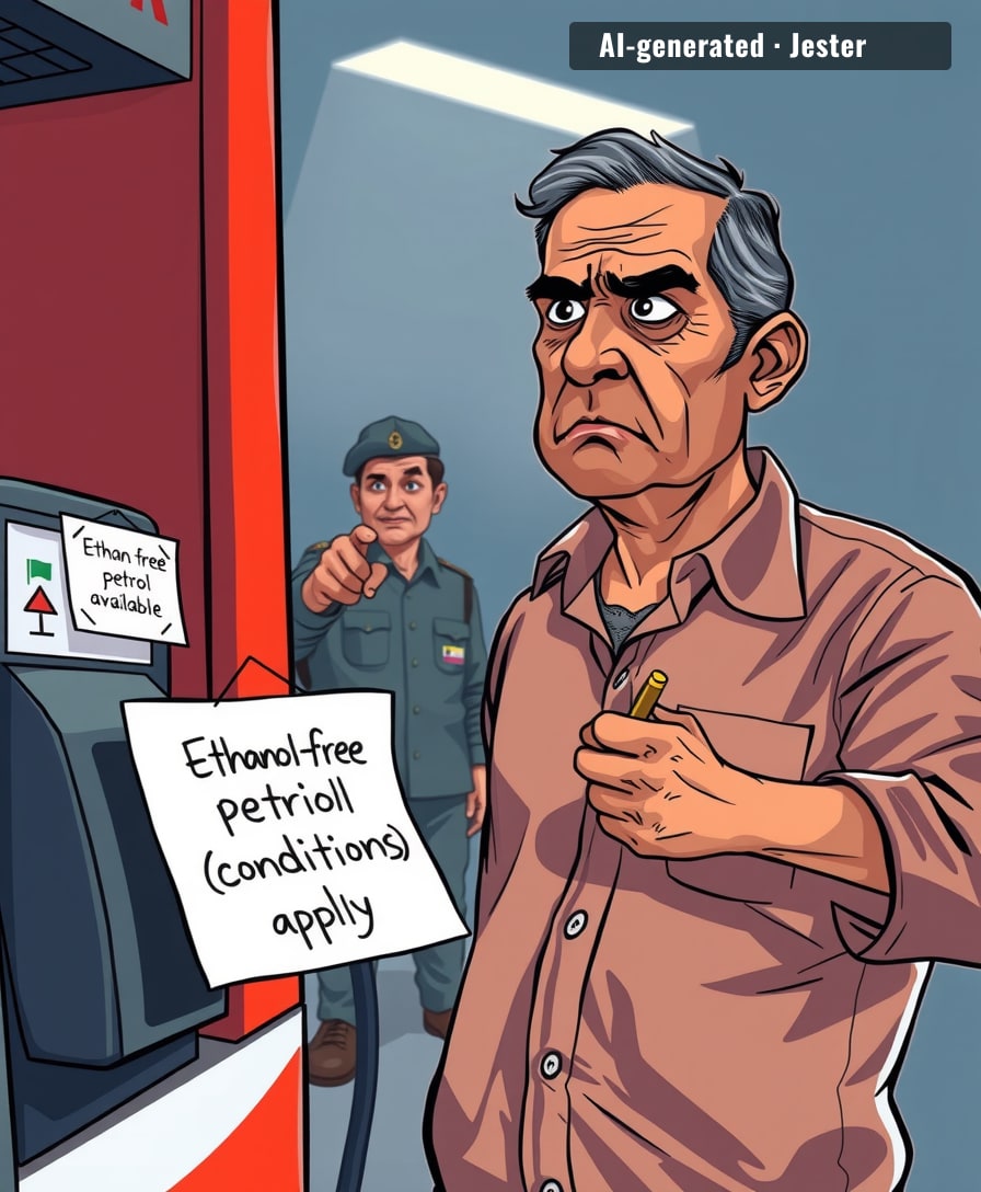 Finally, a fuel so pure you'll need a lawyer to pump it.