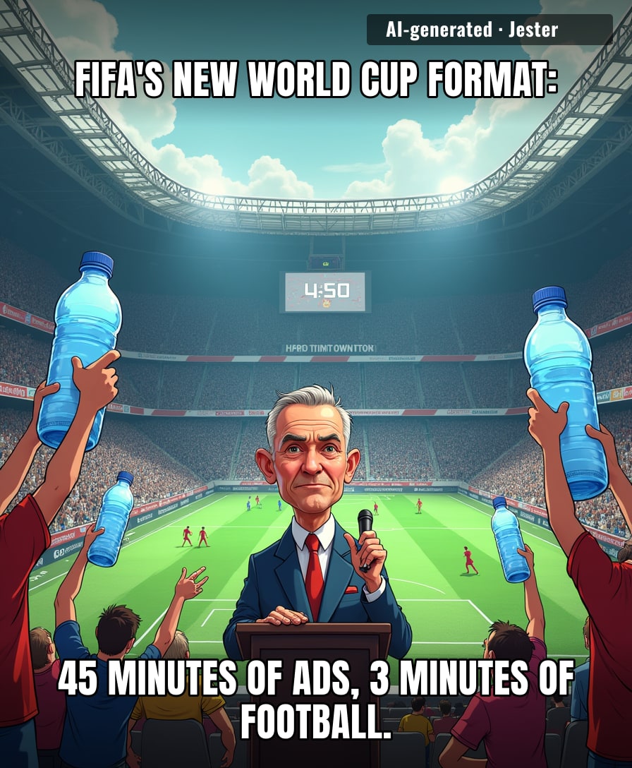 Finally, a World Cup where the most exciting moment is the halftime ad break.