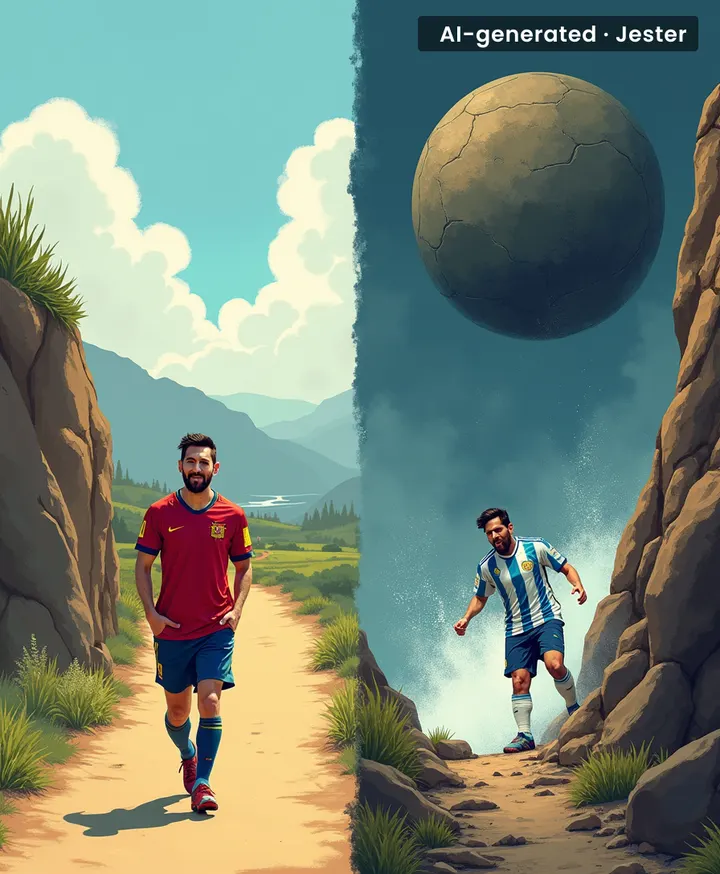 Argentina's World Cup path is basically a scripted drama with 47 plot twists — Spain's is a PowerPoint slide.