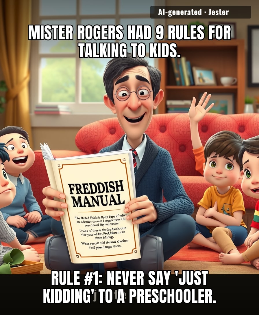 Fred Rogers treated children's feelings like a delicate art form—meanwhile, most adults are out here telling kids to 'calm down' and wondering why they grow up chaotic.
