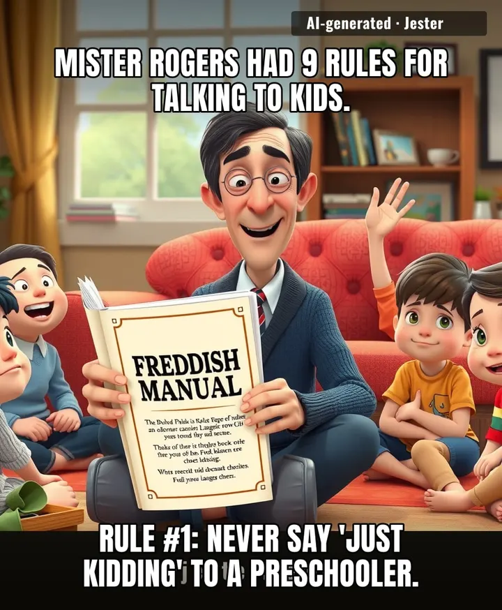 Fred Rogers treated children's feelings like a delicate art form—meanwhile, most adults are out here telling kids to 'calm down' and wondering why they grow up chaotic.
