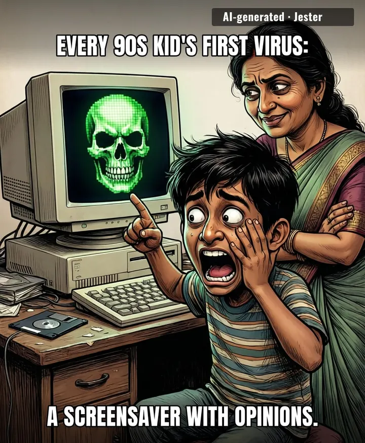 The 90s really had us scared of a screensaver named Wirus while our parents feared the actual internet.